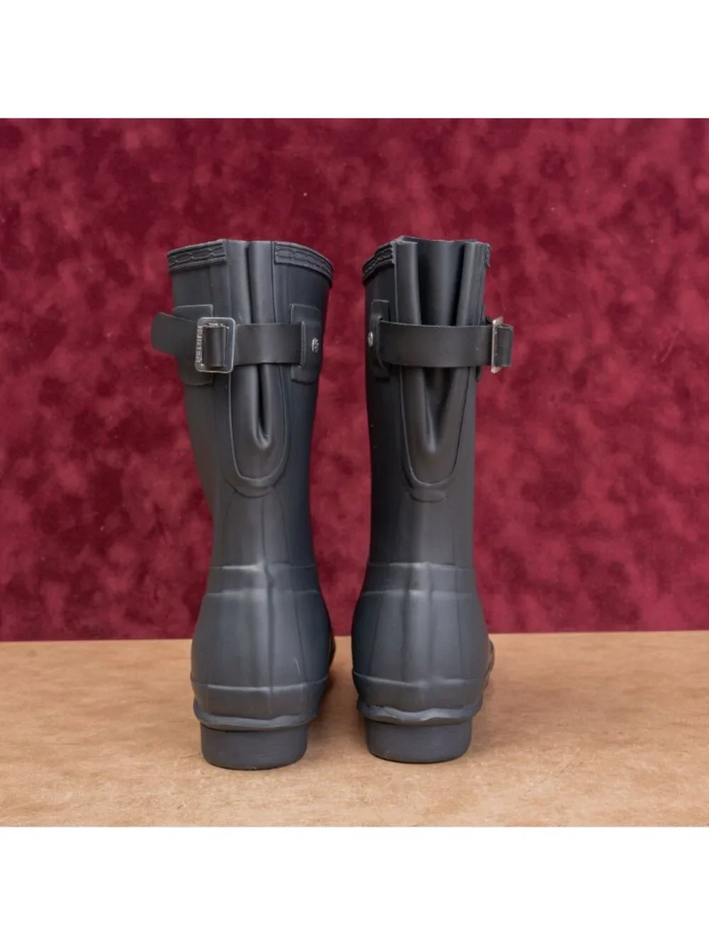 Hunter Wmn Original Back Adjustable Navy Festival Wellies Rubber Boots 6US EUR37